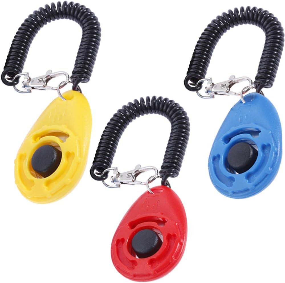 Faburo Dog Clickers 3PCS Multicolored Dog Pet Training Clickers