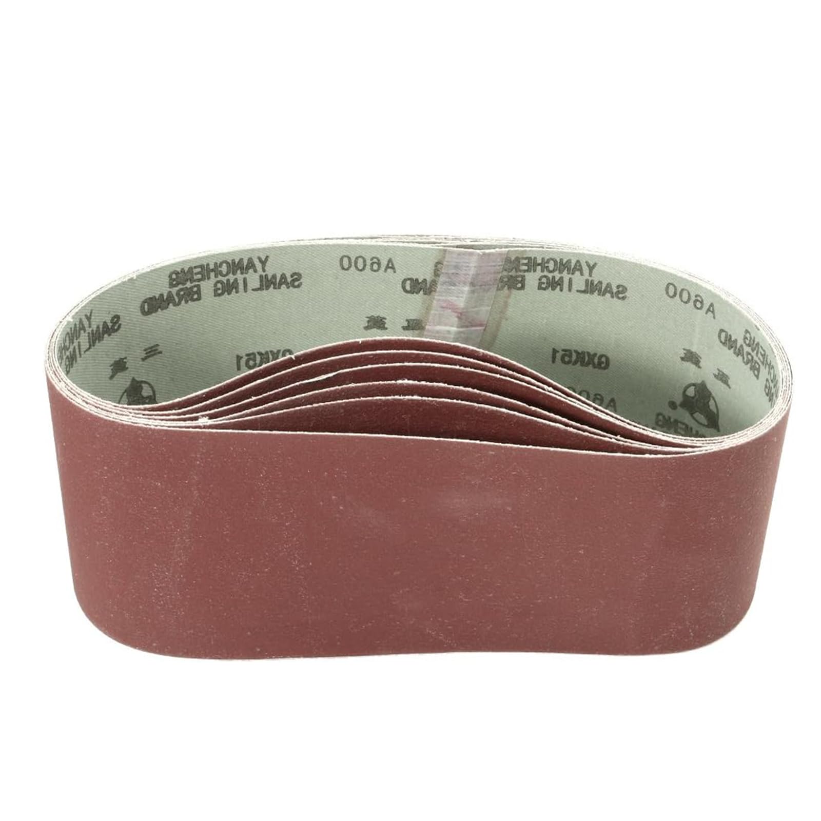 TA-VIGOR 6Pcs 75mm x 533mm Sanding Belt 600 Grit, 3 Inch x 21 Inch Aluminum Oxide Sandpaper Belts for Portable Strip Sander Wood Finishing Metal Drywall Polishing Sharpening Abrasive Paper