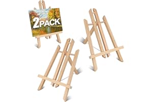 GARDEASY 2PCS 12 Inch Wood Tabletop Easel -Easel Stand for Painting, Perfect for Parties, Art Projects, and Creative Displays.
