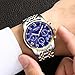 NIBOSI Men Watches Analog Quartz Stainless Steel Watches for Men Waterproof Business Classic Desiger Wrist Watch Day&Date (Rose Blue)