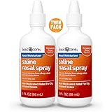 Amazon Basic Care Premium Saline Nasal Moisturizing Spray, 6 Ounces Total