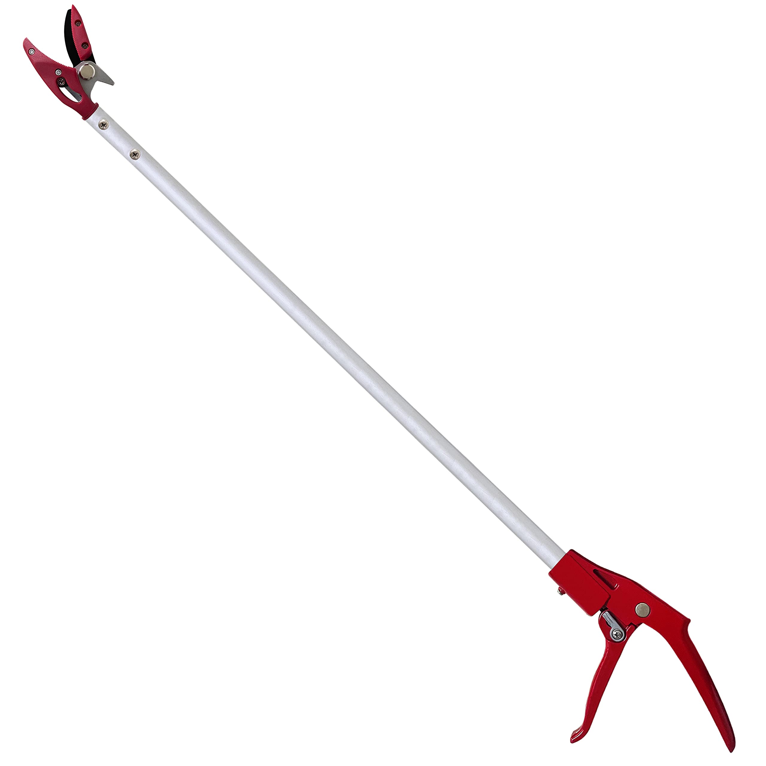 Photo 1 of Prunrt Tree Trimmer, 2 Foot Pole Pruner, Long Reach Pruning Shears, Cut and Hold Garden Clippers, Aluminum Lightweight Handle Fruit Picker, Branch Bypass Loppers