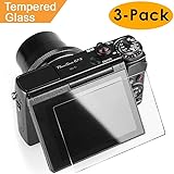 Glass Screen Protector Compatible Canon G7X Mark II G9X G9XII G7X G5X, Kimilar 3 Packs Anti-Scratch Waterproof Clear Touch 9H Tempered Glass Screen Protector