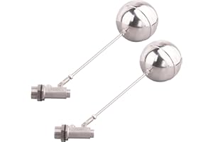 GOVALVE Stainless Steel Float Ball Valves - 1' NPT Male Thread Flow Control Sensor Valve Automatic Water Level Control For Tank Pond Water Tower (pack of 2)