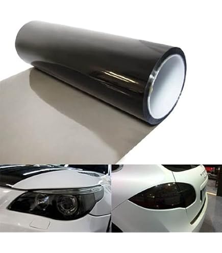 12" X 72" Gloss Dark Black Smoke Tint Film – For Headlights, Taillights & Fog Lights 2 thumbnail image