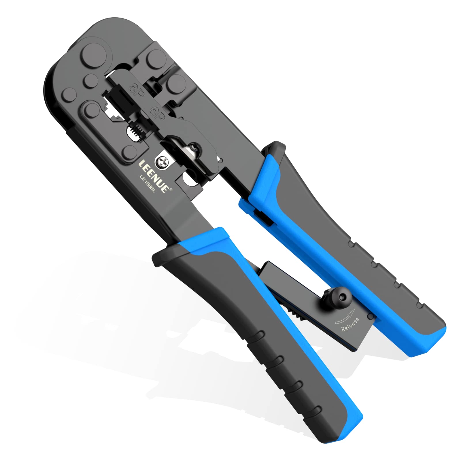 Photo 1 of LEENUE RJ45 Crimp Tool, Ethernet Crimping Tools, RJ45 RJ11/RJ12 RJ22 Crimper, Cable Cutter Stripper for Network Telephone Modular Connector
