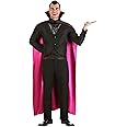 Men's Dracula Hotel Transylvania Costume, Mavis's Dad Vampire Outfit for Adults, The Count Halloween Suit & Cape