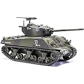 Airfix M4A3(76) W Sherman Battle of The Bulge 1:35 WWII Military Tank Plastic Model Kit A1365, multicolor