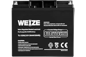 WEIZE 12V 20AH Lead Acid Battery Replace UB12200 FM12200 6fm20 EXP12200 12V 20AH 22AH Batteries