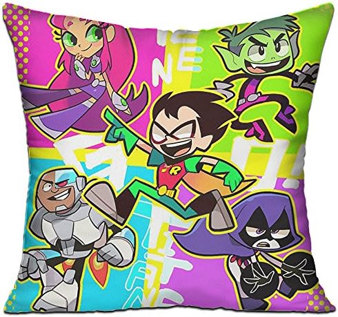 Frestyle Teen Titans Go Decorative Throw Pillow Case With Inner 18" X 18"