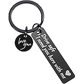 Ouligay Drive Safe Keychain for Him Boyfriend Birthday Gifts for Him Bf Husband Fiance Men Boyfriend Bf Romantic I Love You