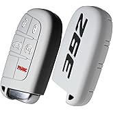 392 Silicone Key Fob Cover for Dodge Charger Challenger SRT Hornet R/T Dart Durango Journey and Jeep Cherokee Compass Renegade Chrysler 300 Keyless 5 Buttons Case Accessories