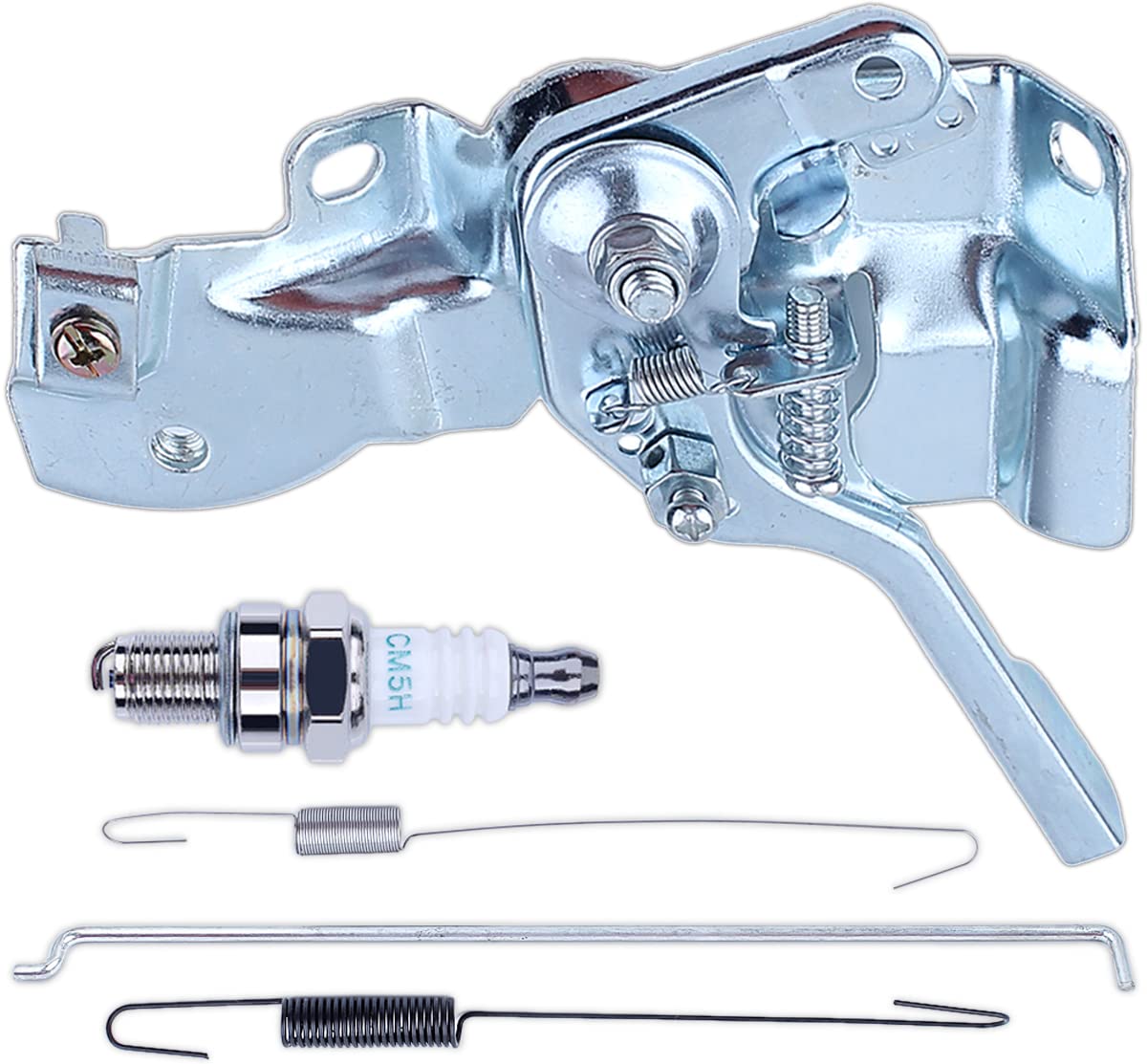 Adefol Throttle Control Parts Kit for Honda GX160 GX200 GX140 168F 5.5/6.5HP Engine, Throttle Assembly + Governor Spring + Return Spring + Rod Governor + Spark Plug 5 in 1