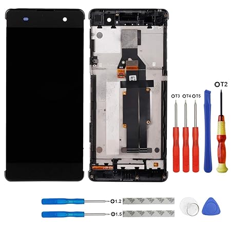 LCD Display für Sony Xperia XA F3111 F3113 F3115 Touch Screen Digitizer Glass Assembly Rahmen Ersatzteile Schwarz with Tools
