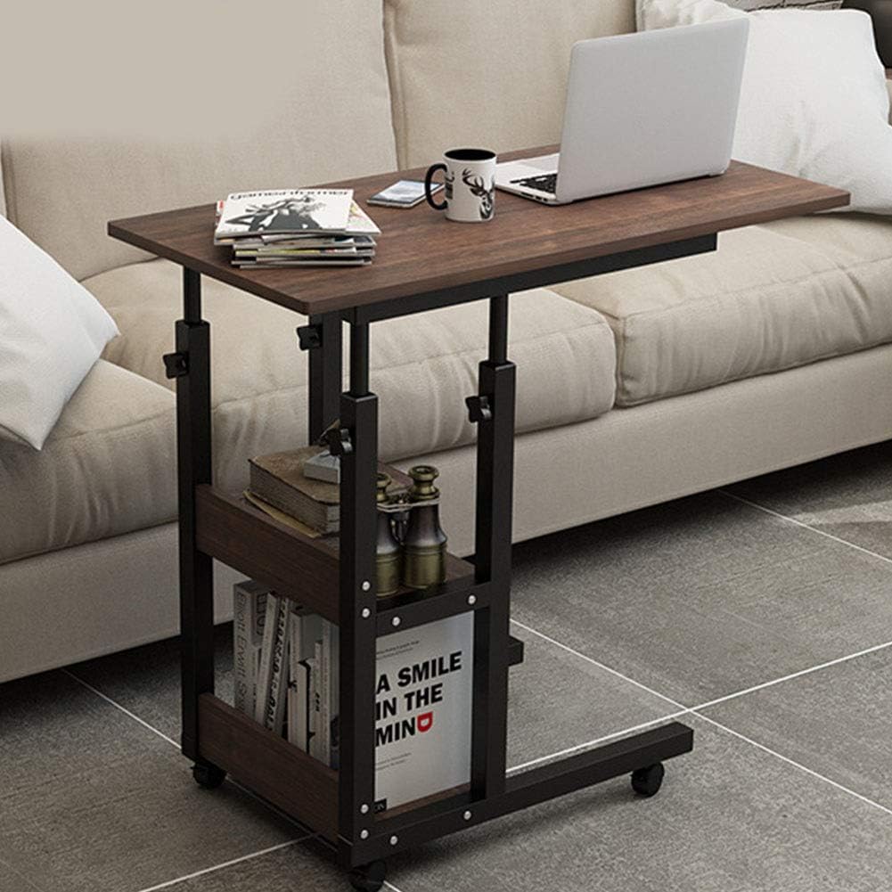 Amazon Com Over Bed Food Tray Small Rolling Computer Table With Wheels Side Table Height Adjustable Bedside For Coffee Laptop Tablet Office Hospital Bedroom Color E Size 60x40cm Home Kitchen