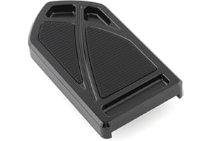 JIATABAN Phantom Brake Pedal Pads Fit For Harley 1980-later Touring Road King Street Glide Road Glide Electra Glide 86-2017 Softail FL Fat Boy 12-16 Dyna FLD (Black)