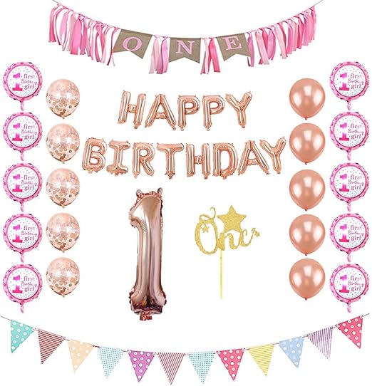 Amazon Com First Birthday Decorations For Girl Linen One