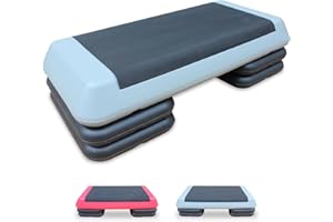 SCULPONG Aerobic Step Platform 30" × 14" Height Adjustable Workout Step for Fitness Strength Training with Risers Exercise Platform for Home Gym