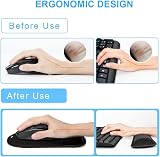 TECKNET Wrist Rest Mat Keyboard and Mouse Set Memory Foam Ergonomic Pad view 5