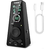 Ueteto Digital Metronome for Piano/Guitar/Drum | Metronome with Timer,Electronic/Human Voice,Volume Control,Headphone Jack,10 Beats,9 Rhythms,40-208 BPM,16-H Rechargeable