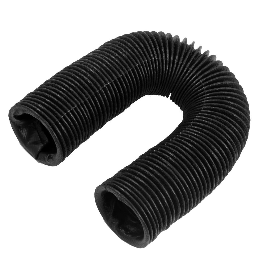 Sourcingmap 50mm Dia Black Rubber Corrugated Sleeve Flexible Moulded Bellows