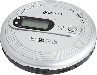 groov e Retro Radio CD Player Personal FM Radio with MP3 Playback