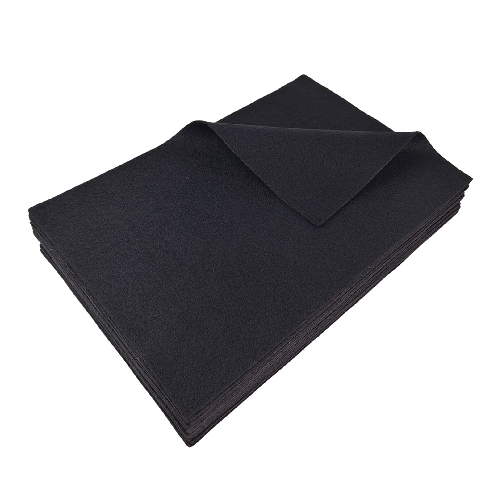 Jtnohx Colour Felt Fabric, Soft Felt Sheets for Crafts, 1.4mm Thick Fabric for Sewing and DIY Projects 20x30cm(Black)