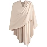 Pleneal Shawl Wraps for Women, Front Poncho Wrap Sweater Cross Open Poncho Wraps, Knitted Elegant Shawls for Fall Winter