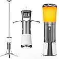 Telescopic Camping Lights Rechargeable LED Work Light with Stand 18000 mAh Led Multifunction Lanterns Job Site Lighting Cordless Dimmable Flame Lighting Camping Tent Lamp 7500LM Portable Power Supply