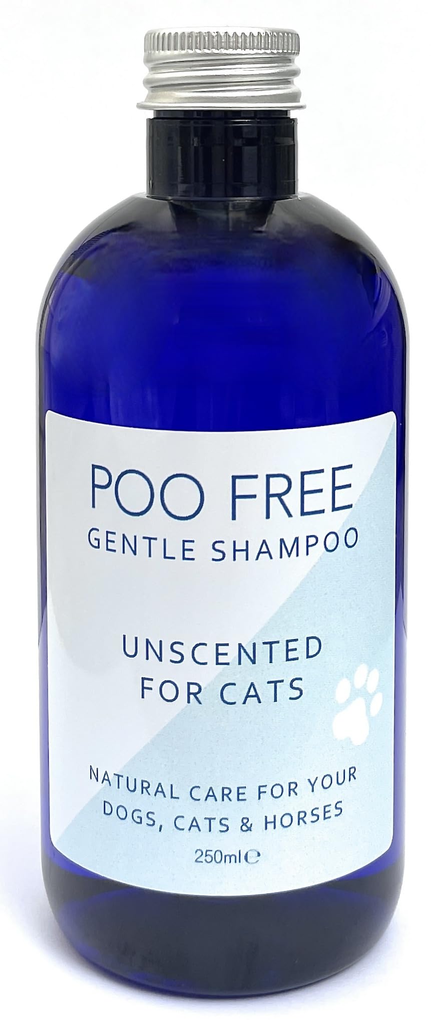 POO FREE Unscented Cat Shampoo (250ml) – Hypoallergenic Deep Clean – pH Balanced for Sensitive Skin – 99% Plant-Based, Fragrance-Free & Cruelty-Free – Professional Grooming Grade