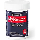 MyReuteri™ 10 Billion CFU Probiotic – Foundational-Strength L. reuteri LRDR™ + FOS Prebiotic – by Dr. William Davis – Makes Yogurt-Like Superfood – 30 Veg Capsules