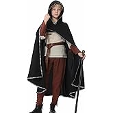 Ezuwail Boys Renaissance Costumes Outfit Kids Medieval Viking Costume Sets for Halloween, Ren Fair