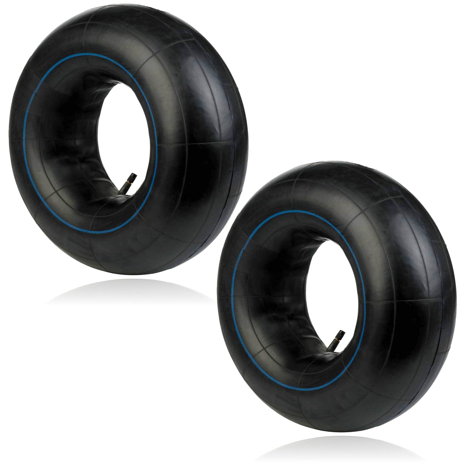 SPARES2GO Innertube 3.50 x 8 Wheel Barrow Scooter Trolley Trailer Cart Straight Inner Tube x 2