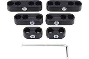 Acouto Spark Plug Wire Separators Wire Holders Kit,7mm 8mm Plastic Hole Separators Dividers Looms with Wrench Fit for & (Blac