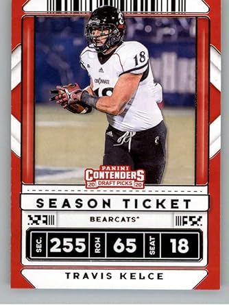 Amazon Com 2020 Panini Contenders Draft Season Ticket 99 Travis Kelce Cincinnati Bearcats Football Trading Card Collectibles Fine Art