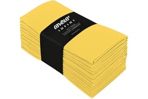 AMOUR INFINI Cotton Cloth Napkins Set of 12 - Soft Premium Dinner Napkins with Hemmed Edges, Hotel Quality 18x18 Inch for Hom