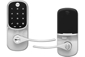 Yale Assure Lever Entry Door Lock with Wi-Fi Connected Touchscreen, Satin Nickel Smart Keypad Door Lock with Handle and Back-Up Key, YRL226-WF1-619