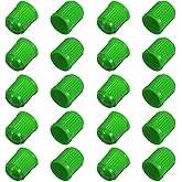 20PCS Tire Valve Stem Caps, Tire Valve Dust Caps Air Caps Cover with O Rubber Seal, Corrosion Resistant Auto Accessories Universal Stem Covers for Trucks Motorcycles Bicycles SUVs (Green)