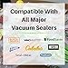 Zipper Vacuum Seal Bags (50 count), FoodVacBags compatible with Weston®, Foodsaver®, Heavy-duty Commercial Storage, Clear (Pint 6