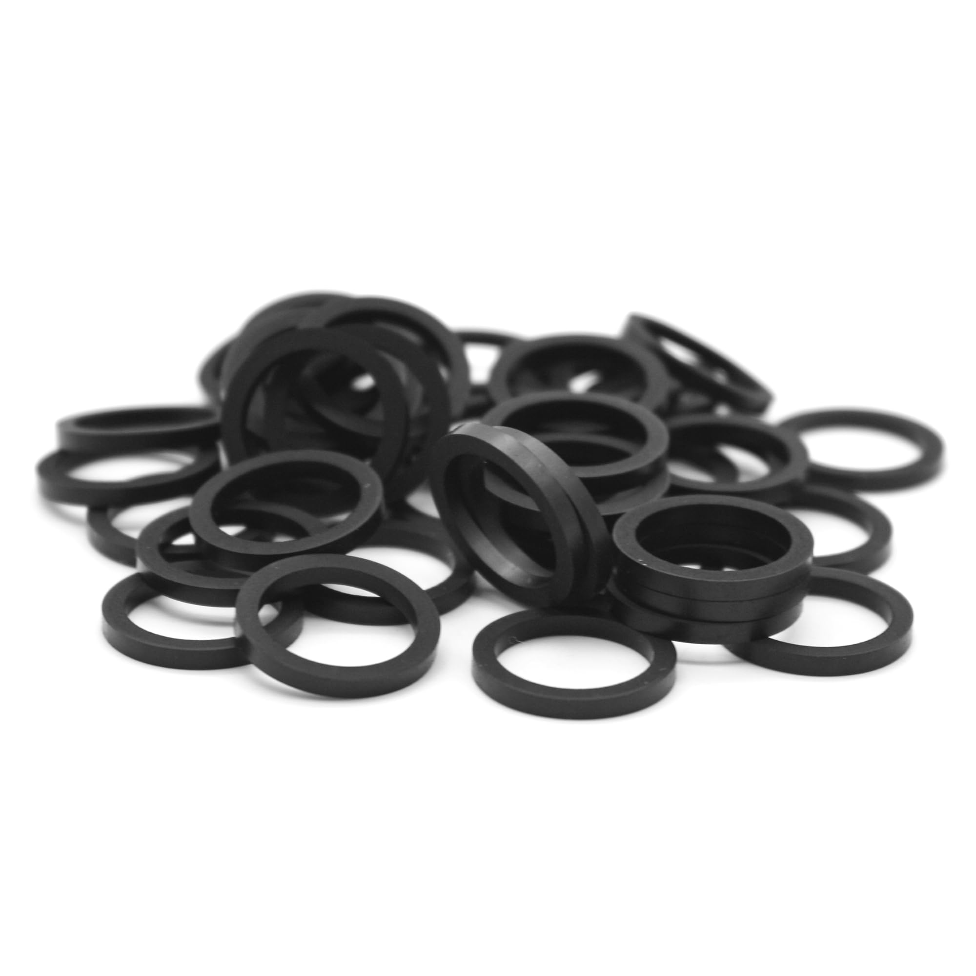 DOJA Barcelona Sanitary Flat Seals, 3/8 Inch, Pack of 25, Rubber Seals, 14.5 x 8 x 2 mm, EPDM Rubber O-Rings, Wide Flat Seal, Washers for Shower Hose, Rubber Seal, Tap