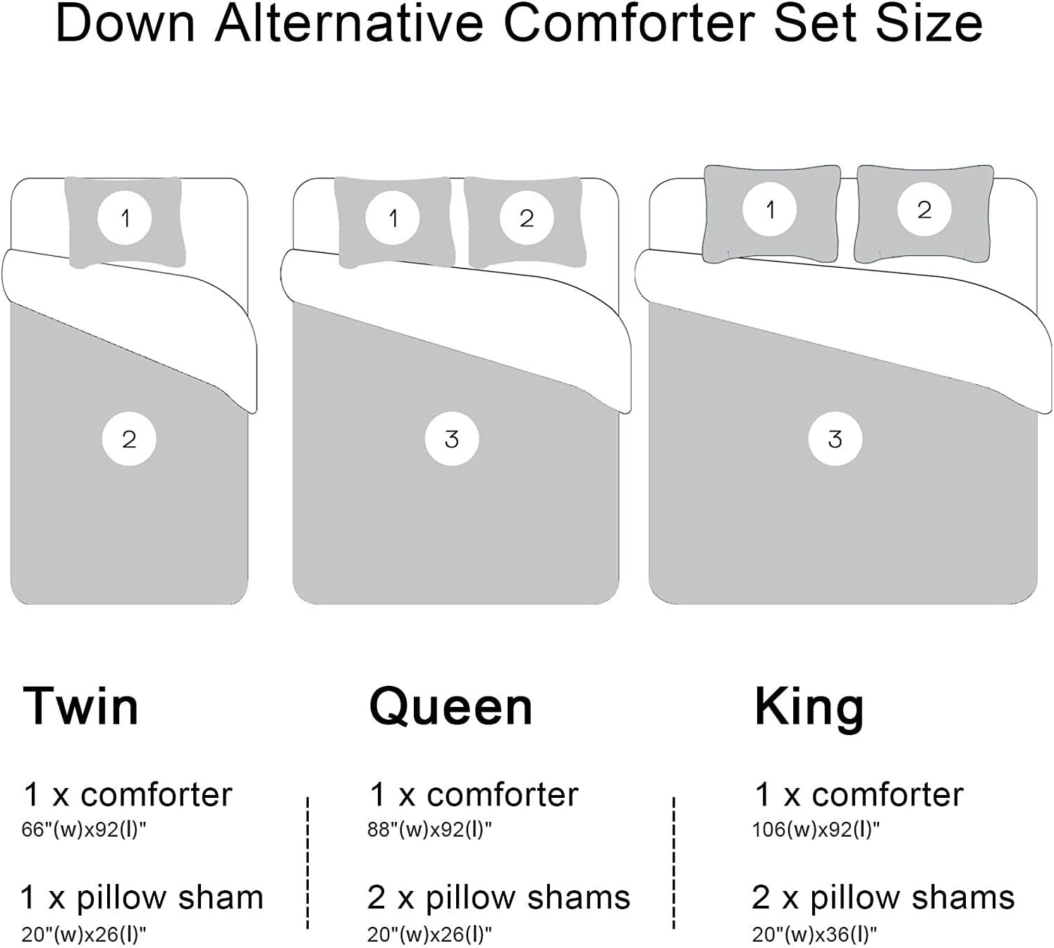 downluxe Lightweight Solid Comforter Set (Queen) with 2 Pillow Shams - 3-Piece Set - Orange and Black - Down Alternative Reversible Comforter: Home & Kitchen