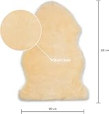 Nordic Sheep Baby Sheepskin Rug 80x60 cm | Natural Yellow Soft Cover view 3