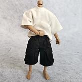 1/12 Scale Figure Clothes Male Clothes Men's T-Shirt Pants Trousers Clothing for 6inch Male Action Figure Body Doll (A)