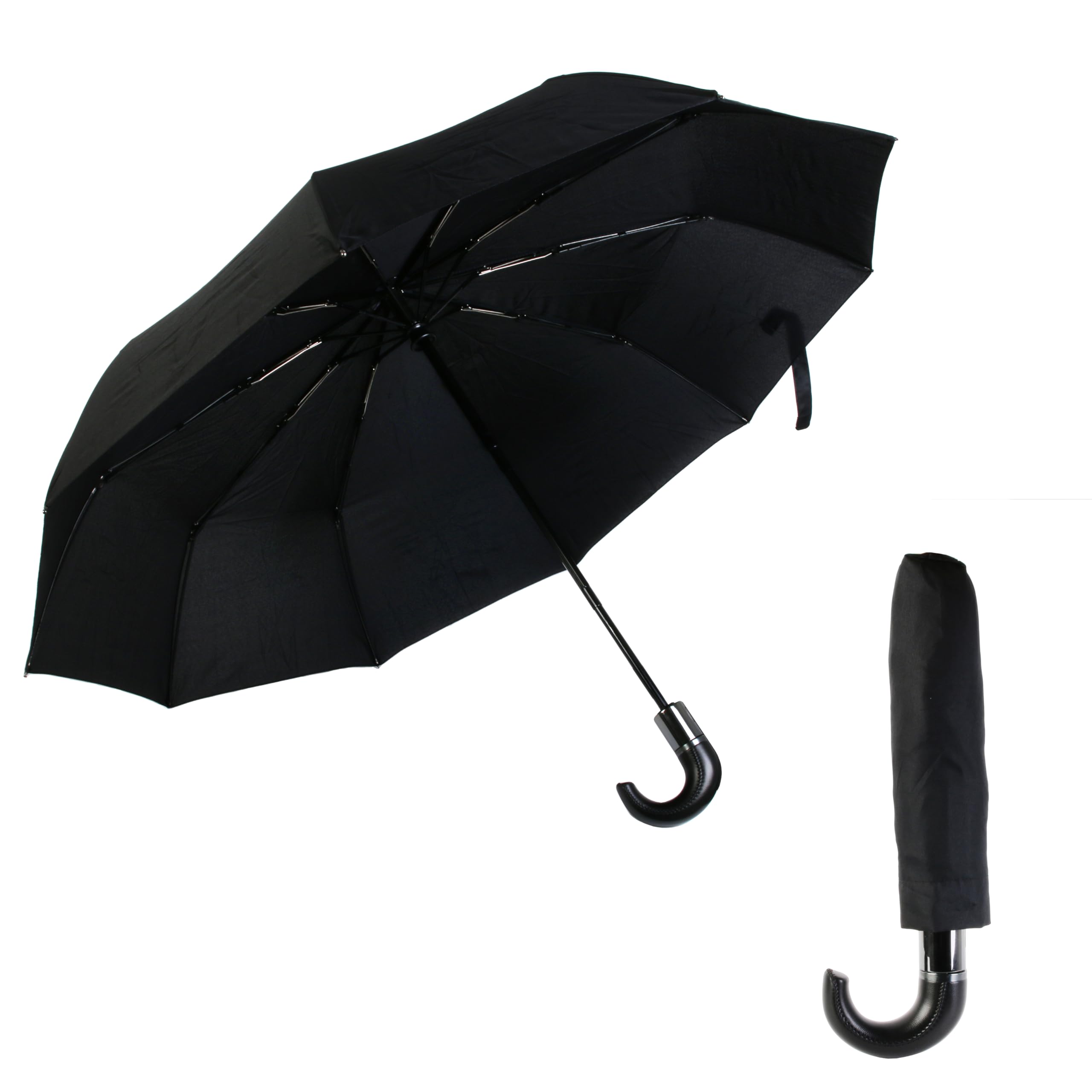 Entre Temps Textile Polyester Umbrella - Black, One Size