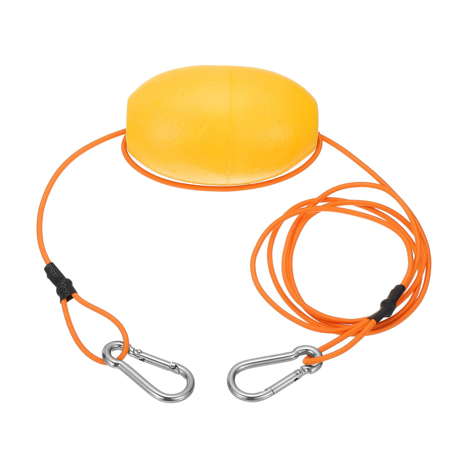 PATIKIL 7FT Float Rope Tow Line, Heavy Duty Buoy Ball Float Leash with Stainless Steel Hook Drift Rope Marker Buoy Float Rope for Fishing Drift Jet-Ski Kayak Boat Accessories, Orange