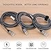 Cablex 3pcs 6ft Nylon Braided Charging Cable Cord 8-Pin Lightning to USB Cable Charger Compatible with iPhone 7/ 7 Plus/6/6s/6 plus/6s plus, iPhone 5/5s/5c,iPad, iPod and More(Black&Charcoal)