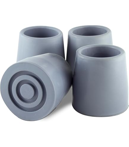 Lumex Replacement Walker Tips - Pack Of 4 Rubber Feet For Walkers - Medical Mobility Aid Accessories