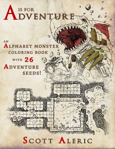 A is for Adventure: An Alphabet Monster Adult Coloring Book with 26 Adventure Seeds (Color Your Own Adventure) (Volume 1) by Scott Aleric Vancil, Kat Vancil