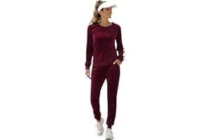 Totatuit Track Suits for Women Set Velour Sweatsuits 2 Piece Jogging Suits Loungwear Velvet Sweatpants with Pockets