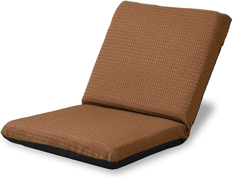 Amazon コムファ Min 日本製 ミニマル 座椅子 リクライニング 7段階調整 小さめ コンパクト シンプル フロアチェア 一人暮らし用 一人掛け ブラウン 座椅子 オンライン通販